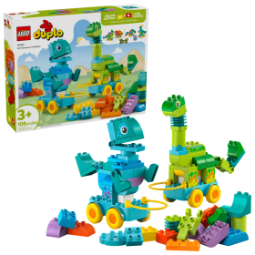 Lego Duplo 10451 Dinosauri su ruote 3in1 Gioco Educativo per costruire diversi tipi di dinosauri