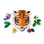 Lego Art 31217 Collezione animali – Tigre Animale 3D con Fiori e Piante Botaniche Decorative