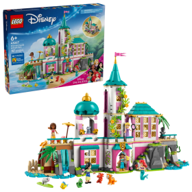 Lego Disney 43267 Castello della Principessa e animali reali con minifigure di Ariel mulan Jasmine e altro ancora
