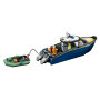 Lego City 60456 Inseguimento del motoscafo della Polizia con minifigure di poliziotti ladro e squalo