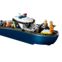 Lego City 60456 Inseguimento del motoscafo della Polizia con minifigure di poliziotti ladro e squalo