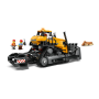 Lego City 60466 Bulldozer giallo Set con Veicolo da Cantiere con 3 Minifigure e Segnali Stradali