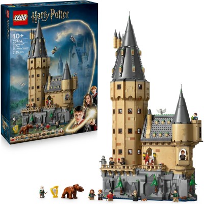 LEGO Harry Potter 76454 Castello di Hogwarts: Torre della Grande Scalinata Principale con Stanze Modulari e 12 Personaggi