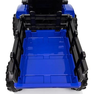 Trattore Elettrico per Bambini 12V con Rimorchio - Maxi Trattore Cavalcabile con ruote in gomma