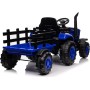 Trattore Elettrico per Bambini 12V con Rimorchio - Maxi Trattore Cavalcabile con ruote in gomma