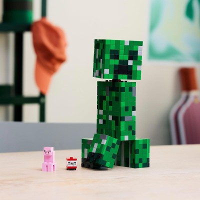 LEGO Minecraft 21276 Creeper - Action Figure di Mob Snodabile con Scomparto Segreto con Maiale e Elemento TNT