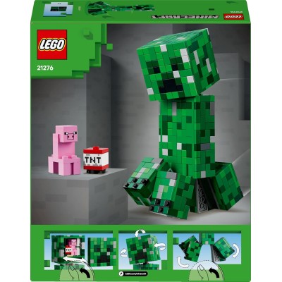 LEGO Minecraft 21276 Creeper - Action Figure di Mob Snodabile con Scomparto Segreto con Maiale e Elemento TNT