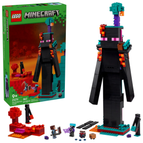 Lego Minecraft 21279 La Torre dell’Enderman con 2 minifigure e 2 personaggi Mob Endermite