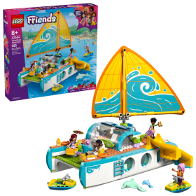 Lego Friends 42664 Avventura sul catamarano con 4 minifigure 2 delfini e tanti accessori a tema