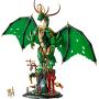 Lego Ninjago 71847 Drago-guardiano con testa e braccia snodabili e miniifugra di Maestro Wu con bastone