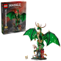 Lego Ninjago 71847 Drago-guardiano con testa e braccia snodabili e miniifugra di Maestro Wu con bastone