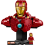 Lego Marvel 76327 Busto di Iron Man MK4 con Minifigure di Tony Stark Cannoni a Spalla e Testa Rotante