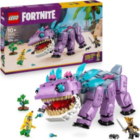 Lego Fortnite 77077 Klombo - Action Figure di Dino da Esposizione con Minifigure di Bananita e Oro