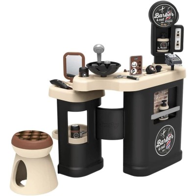 Smoby 7600320243 Barber Shop con 3 Aree gioco e 19 Accessori Inclusi