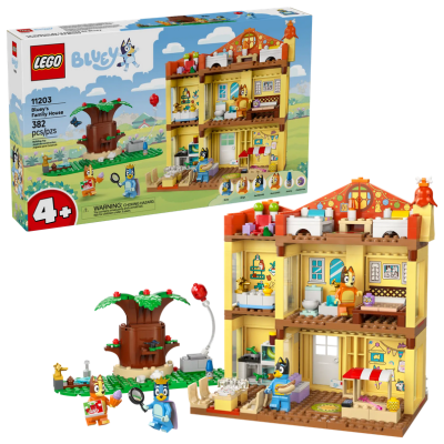Lego Bluey 11203 Casa della Famiglia di Bluey con 4 minifigure e accessori a tema
