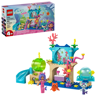 Lego Gabby's Dollhouse 11204 Avventura nell’acquario di Gabby sirena con minifigure e accessori a tema