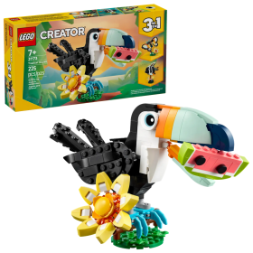 Lego Creator 31173 Animali selvatici: tucano tropicale per costruire un tucano una farfalla o un pesce