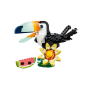 Lego Creator 31173 Animali selvatici: tucano tropicale per costruire un tucano una farfalla o un pesce