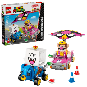 Lego Super Mario 72038 Mario Kart™ – Wario e Re Boo con kart con funzione di lancio di gusci e di derapata