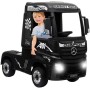 Camion Elettrico Mercedes Actros per Bambini 12V con Sedile in Pelle Telecomando Full Optional