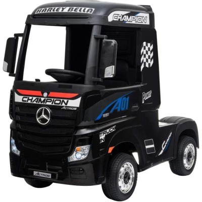 Camion Elettrico Mercedes Actros per Bambini 12V con Sedile in Pelle Telecomando Full Optional