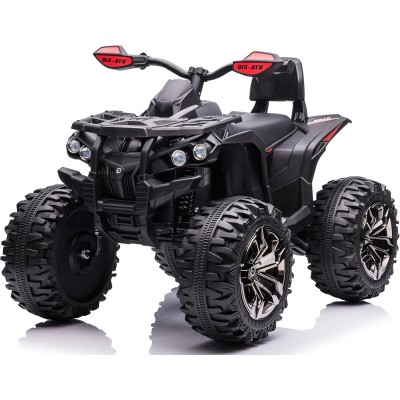 Quad Jungle ATV Elettrico 12V per Bambini con Ammortizzatori Reali Batteria Potenziata Schienale Ruote Grandi