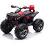Quad Jungle ATV Elettrico 12V per Bambini con Ammortizzatori Reali Batteria Potenziata Schienale Ruote Grandi