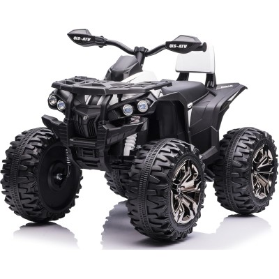 Quad Jungle ATV Elettrico 12V per Bambini con Ammortizzatori Reali Batteria Potenziata Schienale Ruote Grandi
