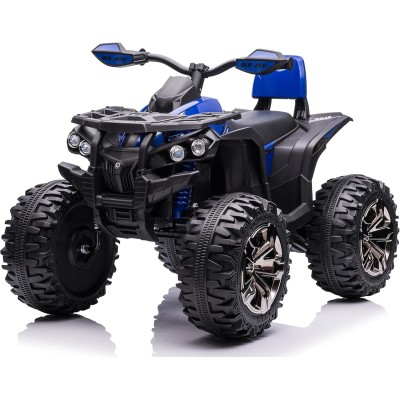 Quad Jungle ATV Elettrico 12V per Bambini con Ammortizzatori Reali Batteria Potenziata Schienale Ruote Grandi