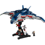 Lego Marvel 76325 Avengers: Age of Ultron Quinjet Aereo con Moto e 5 Minifigure tra cui Iron Man Black Widow e Ultron