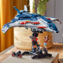 Lego Marvel 76325 Avengers: Age of Ultron Quinjet Aereo con Moto e 5 Minifigure tra cui Iron Man Black Widow e Ultron