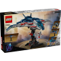 Lego Marvel 76325 Avengers: Age of Ultron Quinjet Aereo con Moto e 5 Minifigure tra cui Iron Man Black Widow e Ultron