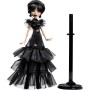Mattel HXJ03 Monster High Rave'N Mercoledì in abito nero in stile gotico con accessori premium e supporto