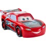 Mattel HXJ34 Cars - Saetta McQueen Corsa Globale Derapa e Sfreccia con 2 modalità rettilineo e sfreccia e 4 coni