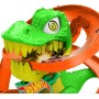 Mattel JBM73 Hot Wheels City - T-Rex Battaglia Infuocata playset stazione dei pompieri con dinosauro e pista