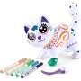 CRAYOLA 74-7518 Washimals Jumbo Pets Big Jenny gattina da 15cm con 5 Pennarelli e Spazzolina