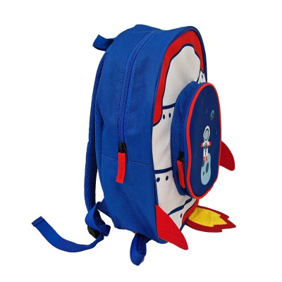 MonTravel Valigia Trolley Cavalcabile per Bambini con Asta Telescopica Poggiapiedi e Zainetto MT-025 Spaceman