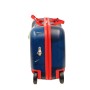 MonTravel Valigia Trolley Cavalcabile per Bambini con Asta Telescopica Poggiapiedi e Zainetto