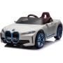 Macchina Elettrica per Bambini BMW I4 Telecomandata 12v con Fari a Led Bluetooth Cinture di Sicurezza a 3 Punti