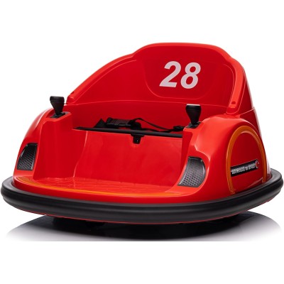Autoscontro Elettrico 12V per Bambini Giostrina Bumper Car girevole 360 con Telecomando Cintura di Sicurezza Luci a Led