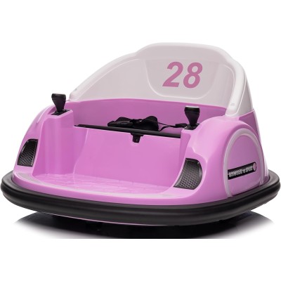 Autoscontro Elettrico 12V per Bambini Giostrina Bumper Car girevole 360 con Telecomando Cintura di Sicurezza Luci a Led