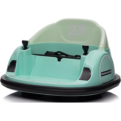 Autoscontro Elettrico 12V per Bambini Giostrina Bumper Car girevole 360 con Telecomando Cintura di Sicurezza Luci a Led