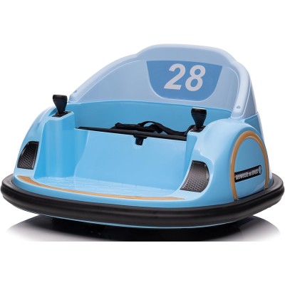 Autoscontro Elettrico 12V per Bambini Giostrina Bumper Car girevole 360 con Telecomando Cintura di Sicurezza Luci a Led