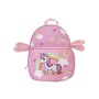 MonTravel Valigia Trolley Cavalcabile per Bambini con Asta Telescopica Poggiapiedi e Zainetto Unicorno