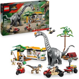 LEGO Jurassic World 76973 Alla Ricerca del Raptor e del Titanosauro con 2 Dinosauri un Fuoristrada una Moto e 3 Minifigure