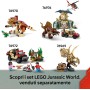 LEGO Jurassic World 76973 Alla Ricerca del Raptor e del Titanosauro con 2 Dinosauri un Fuoristrada una Moto e 3 Minifigure