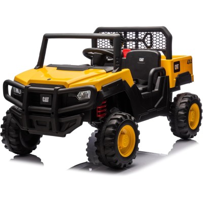 Macchina Elettrica per Bambini 2 Posti 24V UTV CAT Caterpillar – Camion con Cassone Ribaltabile, 4 Motori 100W, Telecomando