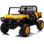 Macchina Elettrica 2 Posti 24V per Bambini CAT Camion Cantiere con Cassone Ribaltabile Pala 4 Motori 100W Telecomando
