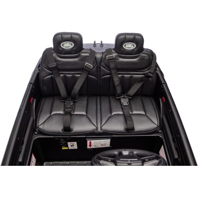 Auto Elettrica 24V per Bambini 2 Posti Range Rover Sport con Sedile in Pelle Cintura 3 Punti Telecomando