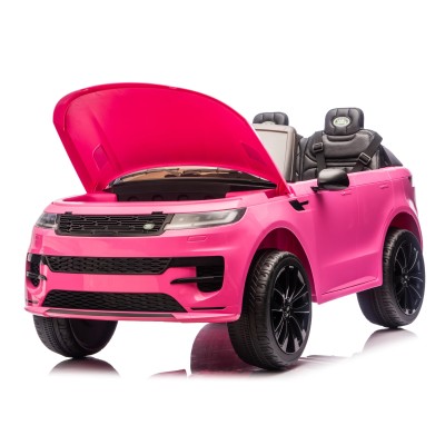 Auto Elettrica 24V per Bambini 2 Posti Range Rover Sport con Sedile in Pelle Cintura 3 Punti Telecomando